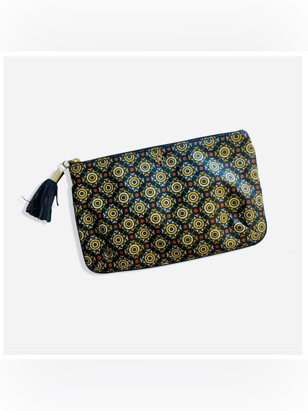 Ann Taylor Patterned Clutch with Tassel